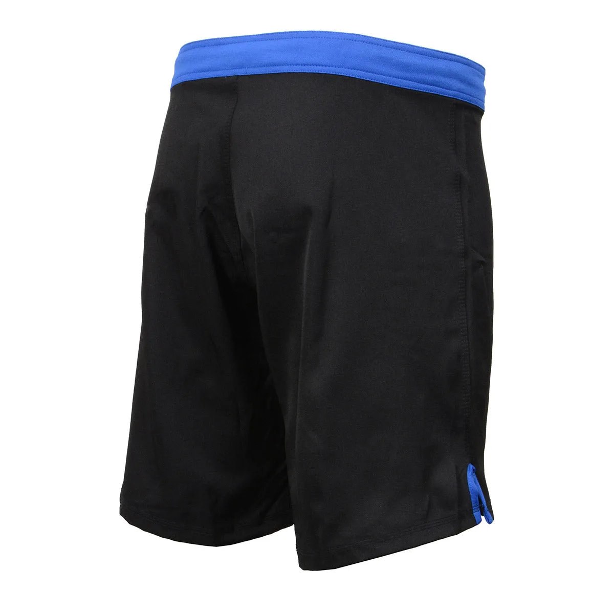 X-Fitness XFM7004 Men's Black and Blue MMA Fight Shorts - BJJ, No Gi,