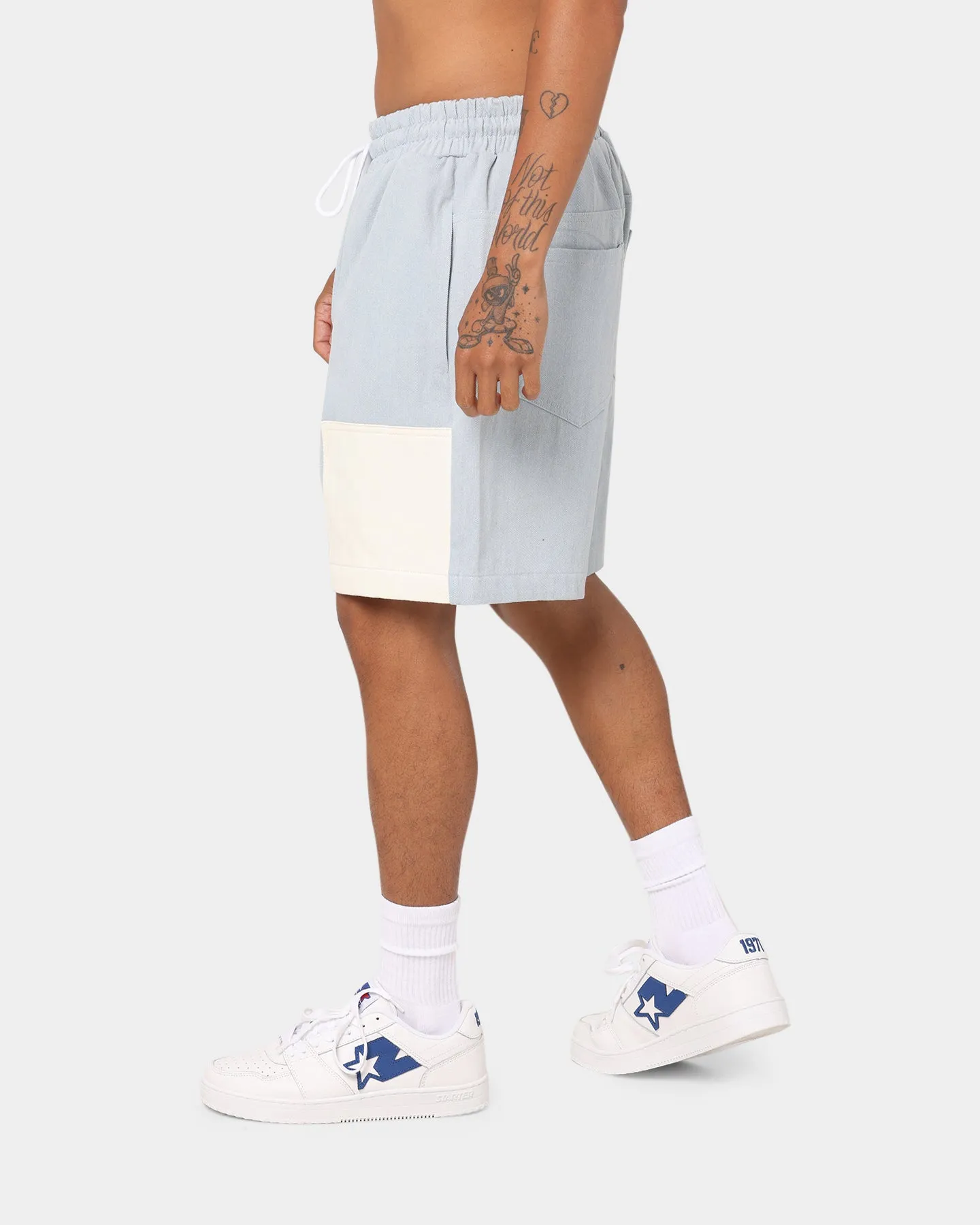 XXIII Fallon Patchwork Shorts Blue/White